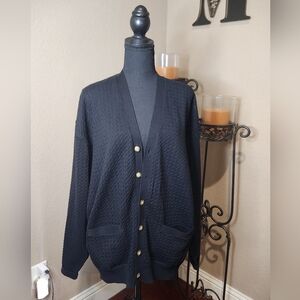 Cotton‎ Traders Black Textured Sweater